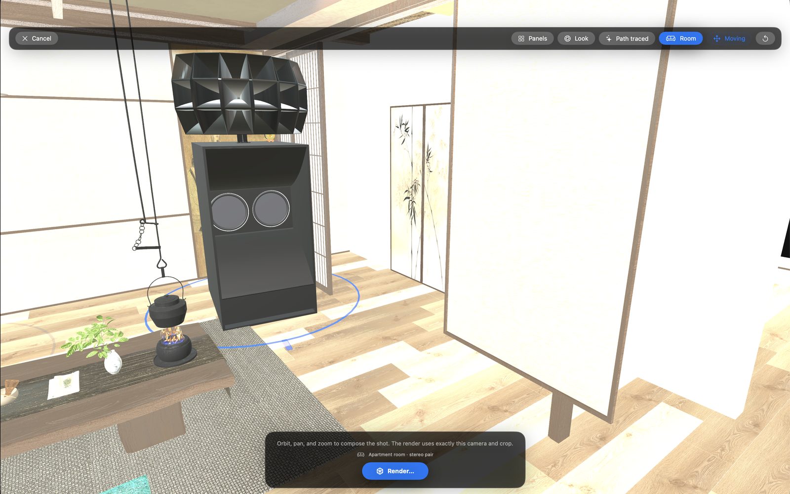 SDS Workshop scene render workspace